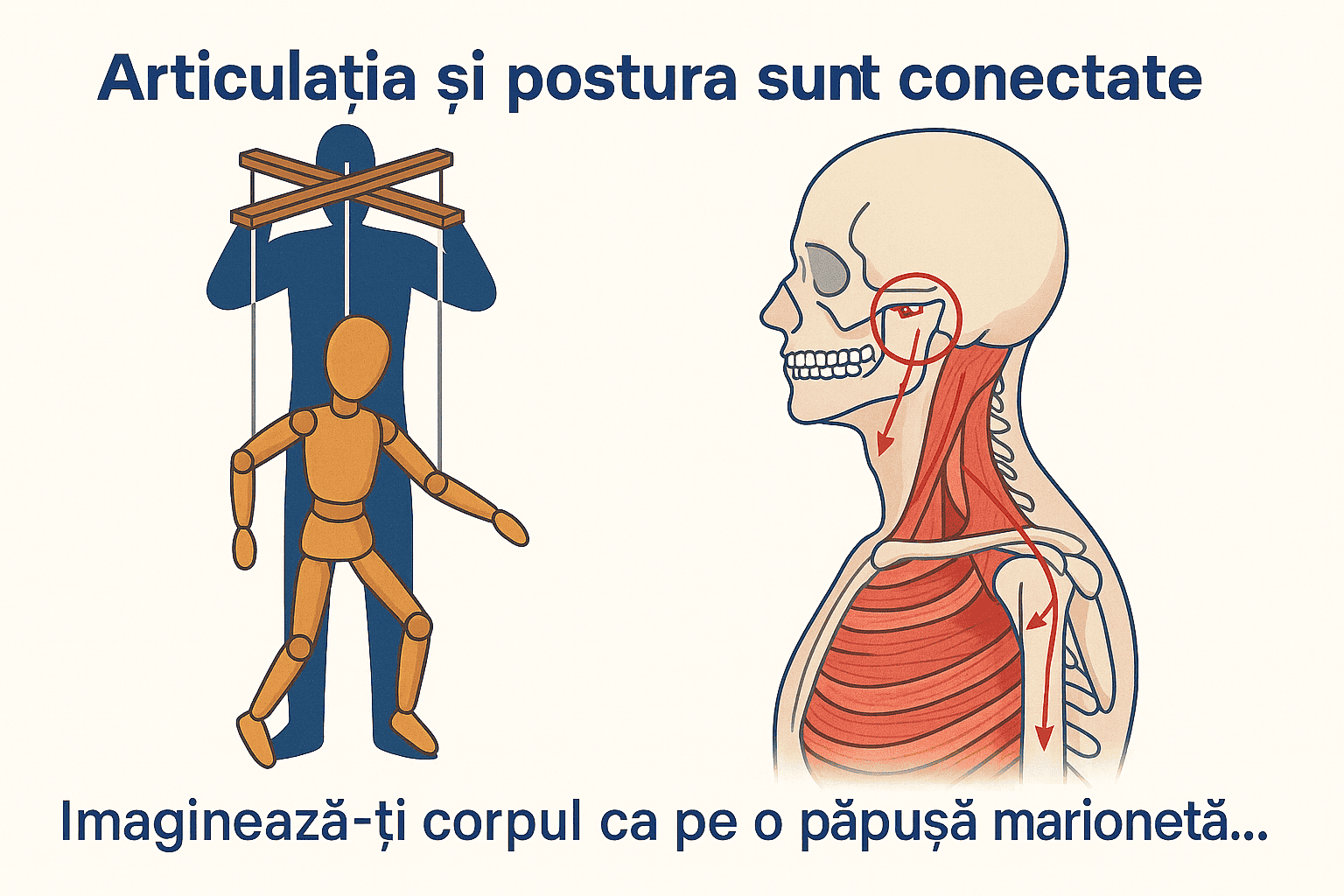 Laserul în ATM: ce înseamnă „fotobiomodulare” și de ce contează? 1 articulatia si postura sunt conectate